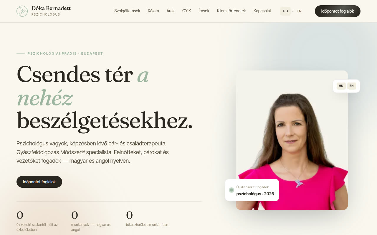 dokabernadett.com home page