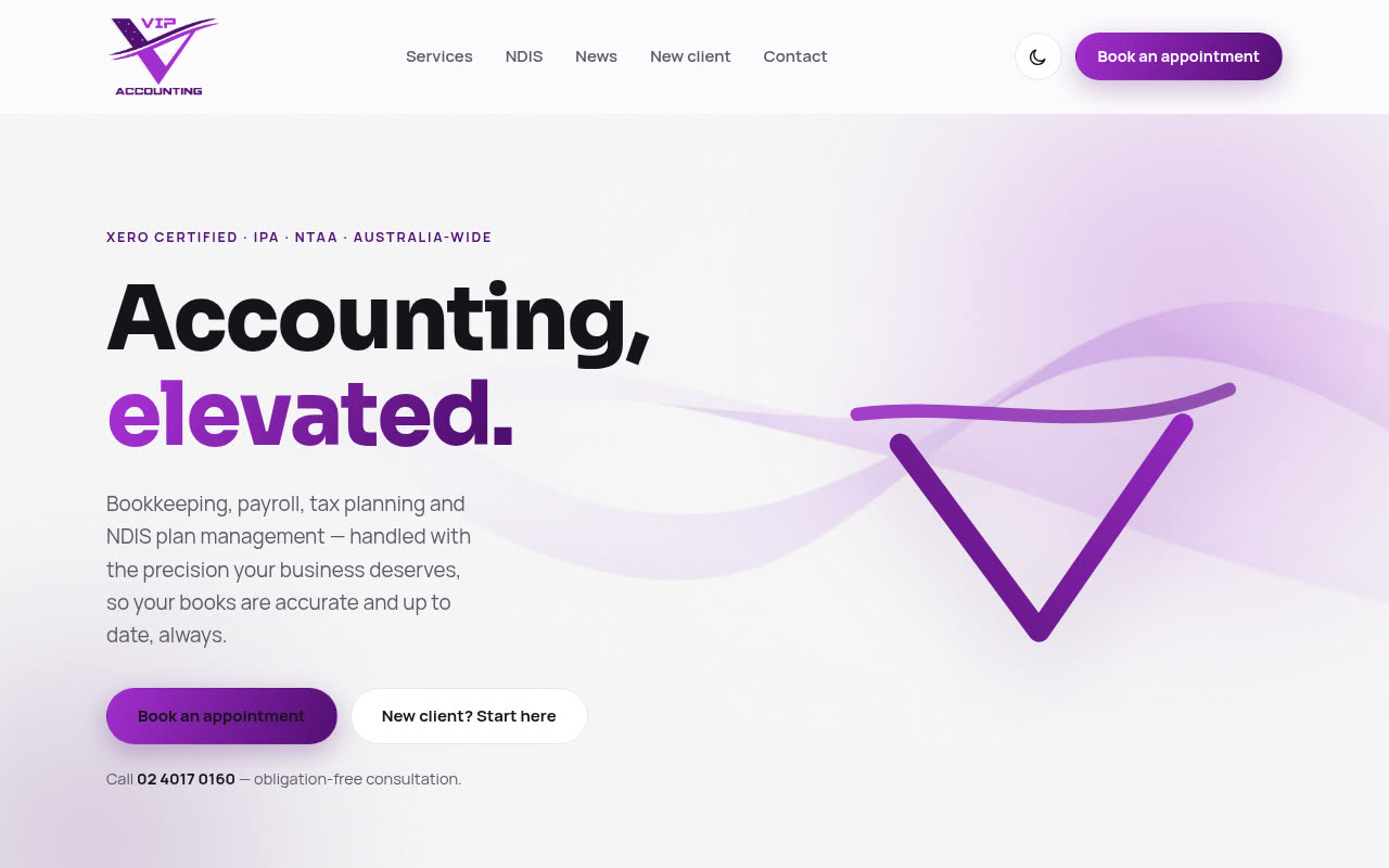 vipaccountingau.com home page